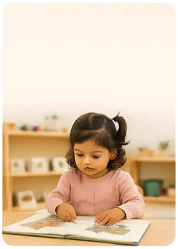 A child ready to continue into the Montessori Primary Program